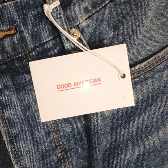 Good American Women's Classic Blue Straight Leg Jeans - Picture 5 of 6